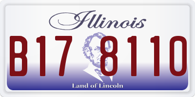 IL license plate B178110