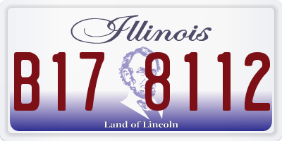 IL license plate B178112