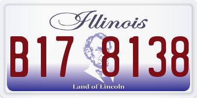 IL license plate B178138