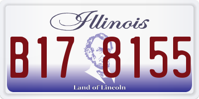 IL license plate B178155