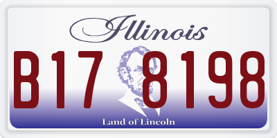 IL license plate B178198