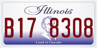 IL license plate B178308