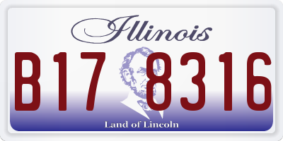IL license plate B178316