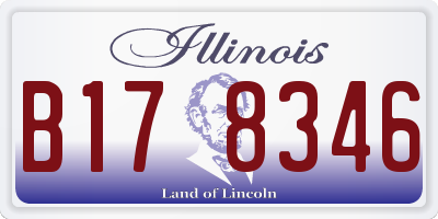 IL license plate B178346