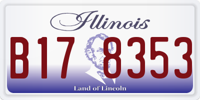 IL license plate B178353
