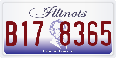 IL license plate B178365