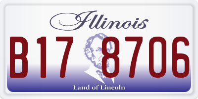 IL license plate B178706