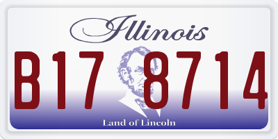 IL license plate B178714