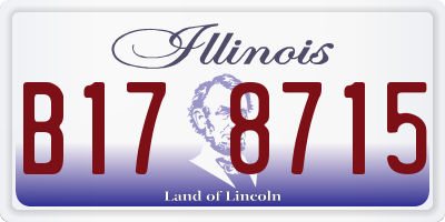 IL license plate B178715