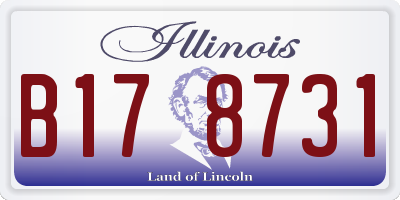 IL license plate B178731