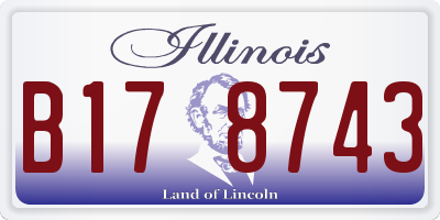 IL license plate B178743