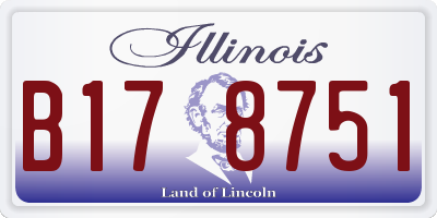 IL license plate B178751