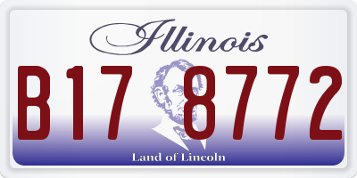 IL license plate B178772