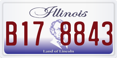 IL license plate B178843