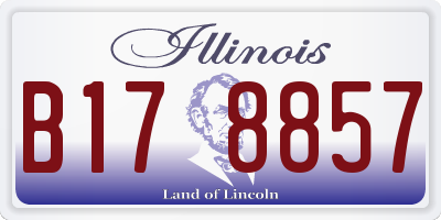 IL license plate B178857