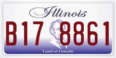 IL license plate B178861