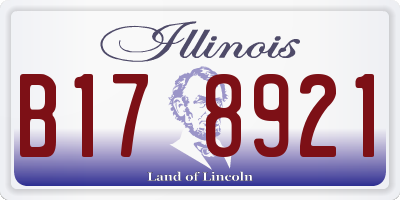 IL license plate B178921