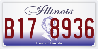 IL license plate B178936