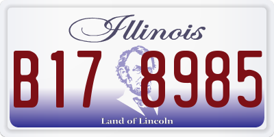 IL license plate B178985
