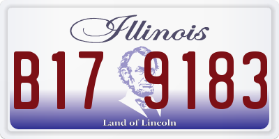 IL license plate B179183