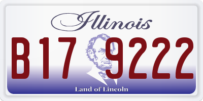 IL license plate B179222