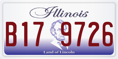 IL license plate B179726