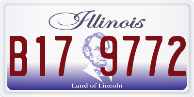 IL license plate B179772