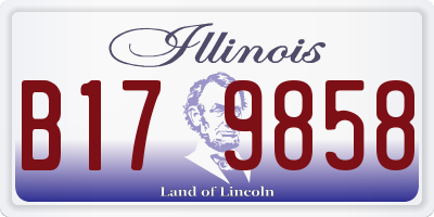 IL license plate B179858