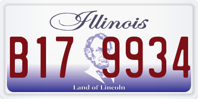 IL license plate B179934