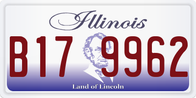 IL license plate B179962