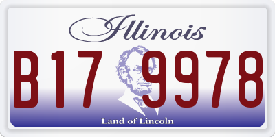IL license plate B179978