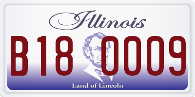 IL license plate B180009