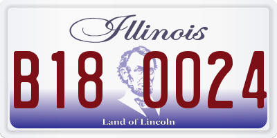 IL license plate B180024