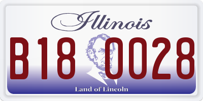 IL license plate B180028