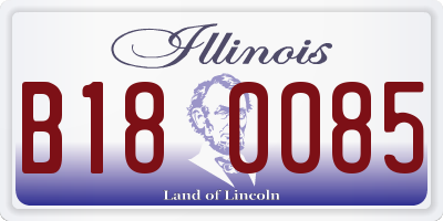 IL license plate B180085