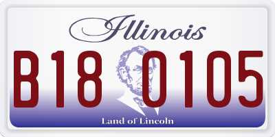 IL license plate B180105