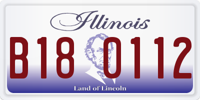 IL license plate B180112