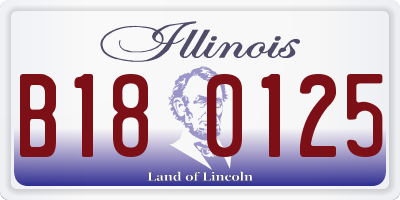 IL license plate B180125