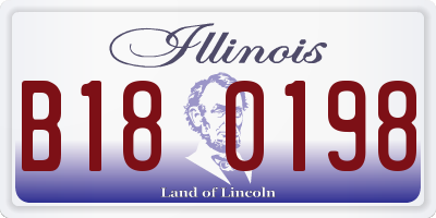 IL license plate B180198