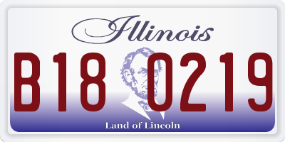 IL license plate B180219