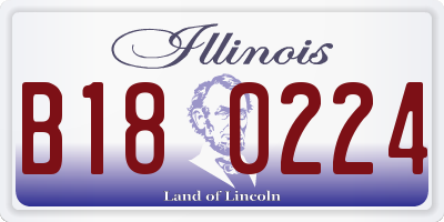 IL license plate B180224