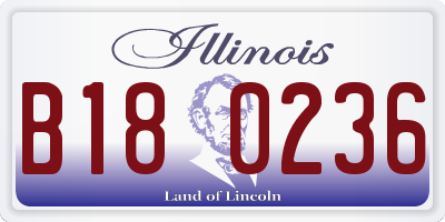 IL license plate B180236