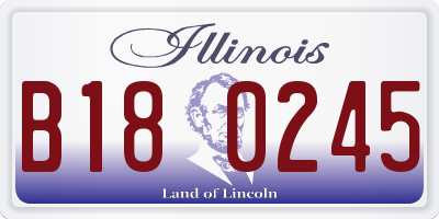 IL license plate B180245