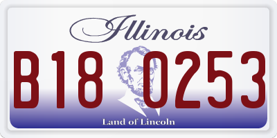 IL license plate B180253
