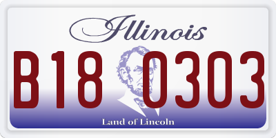 IL license plate B180303