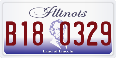 IL license plate B180329