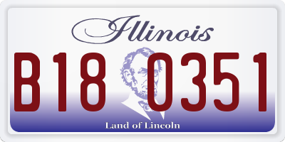 IL license plate B180351
