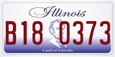 IL license plate B180373