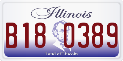 IL license plate B180389