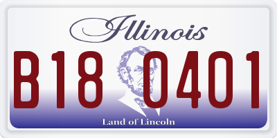 IL license plate B180401